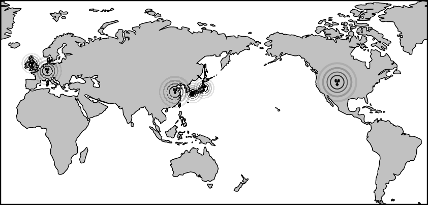 Radio signal reception range indication-0 UK + Radio signal reception range indication-0