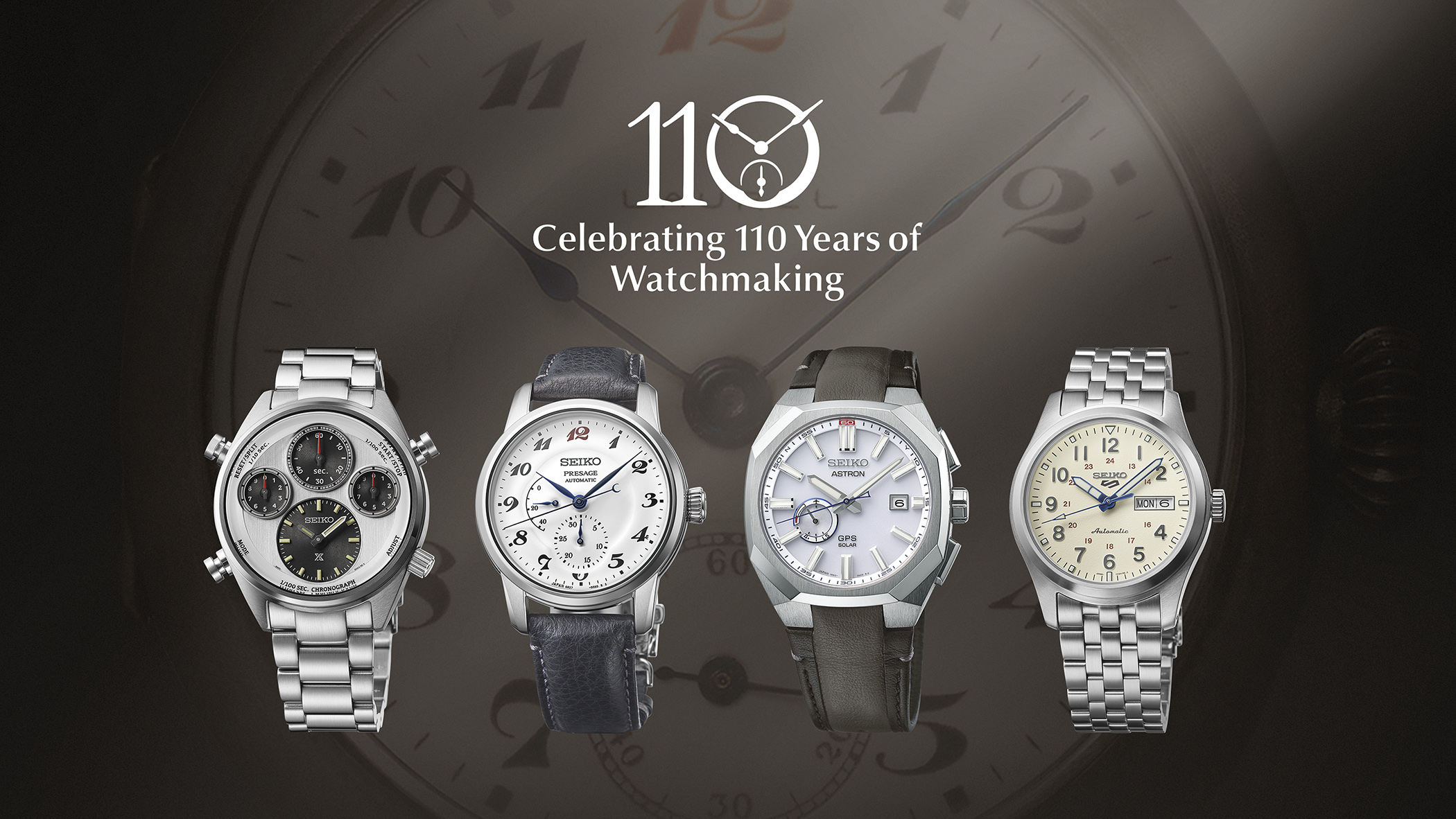 Presage Prospex Astron and 5 Sports celebrate the 110th