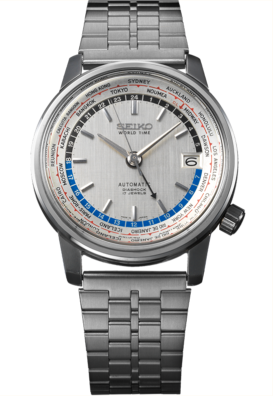 1964 Seiko World Time: El primer reloj nacional con aguja GMT e indicación de la hora mundial