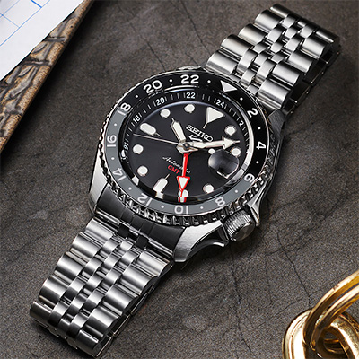 セイコー5スポーツ GMT アメリカ限定版 SSK021時計 - 腕時計(アナログ)