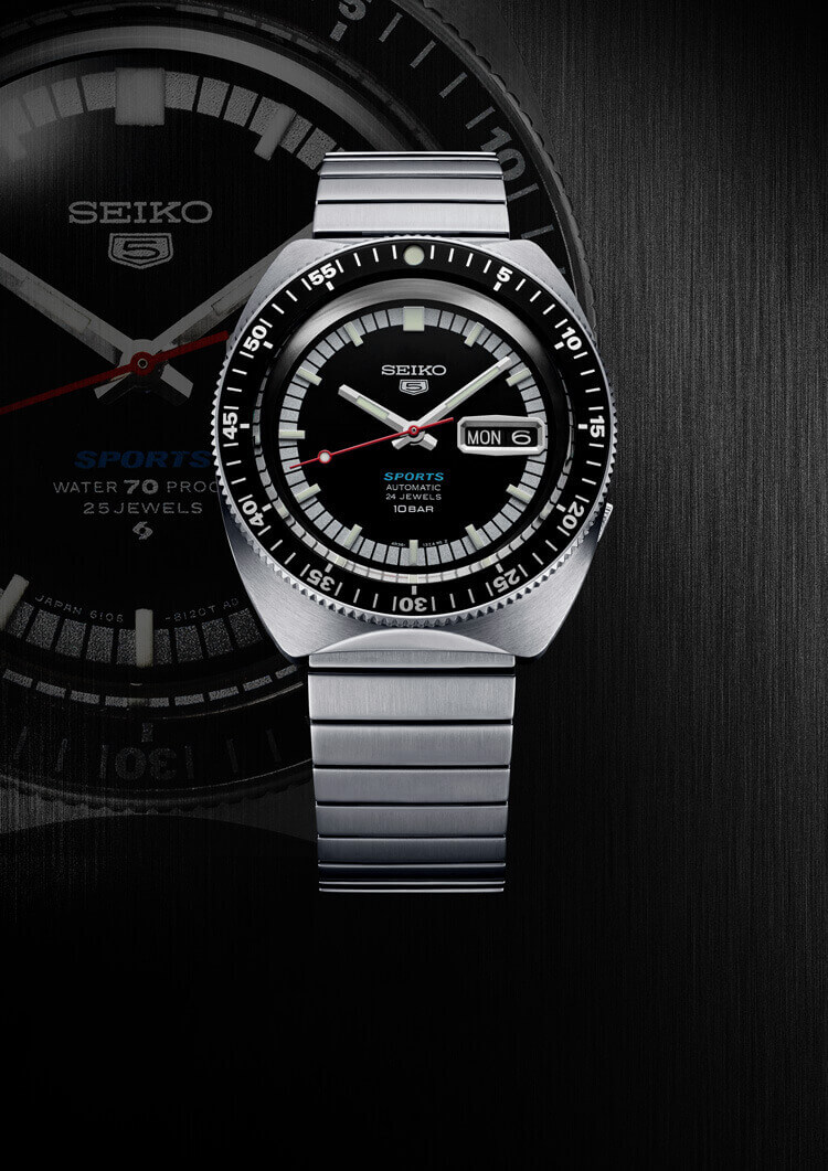 Seiko 5 Sports 55th Anniversary Limited Edition Re-creation of the first 5 Sports watch