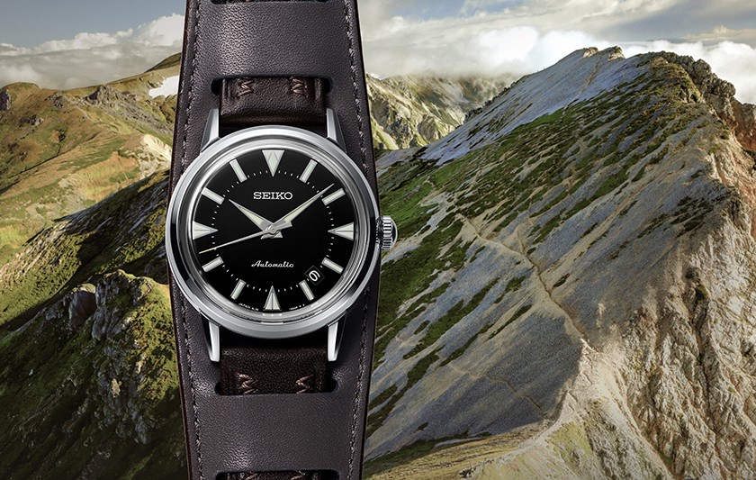 The re-creation of Seiko's first Alpinist watch from 1959. An