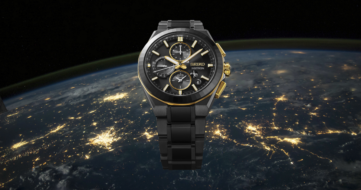 Seiko presents the first Astron GPS Solar watch to combine Dual-Time  technology with a chronograph function.